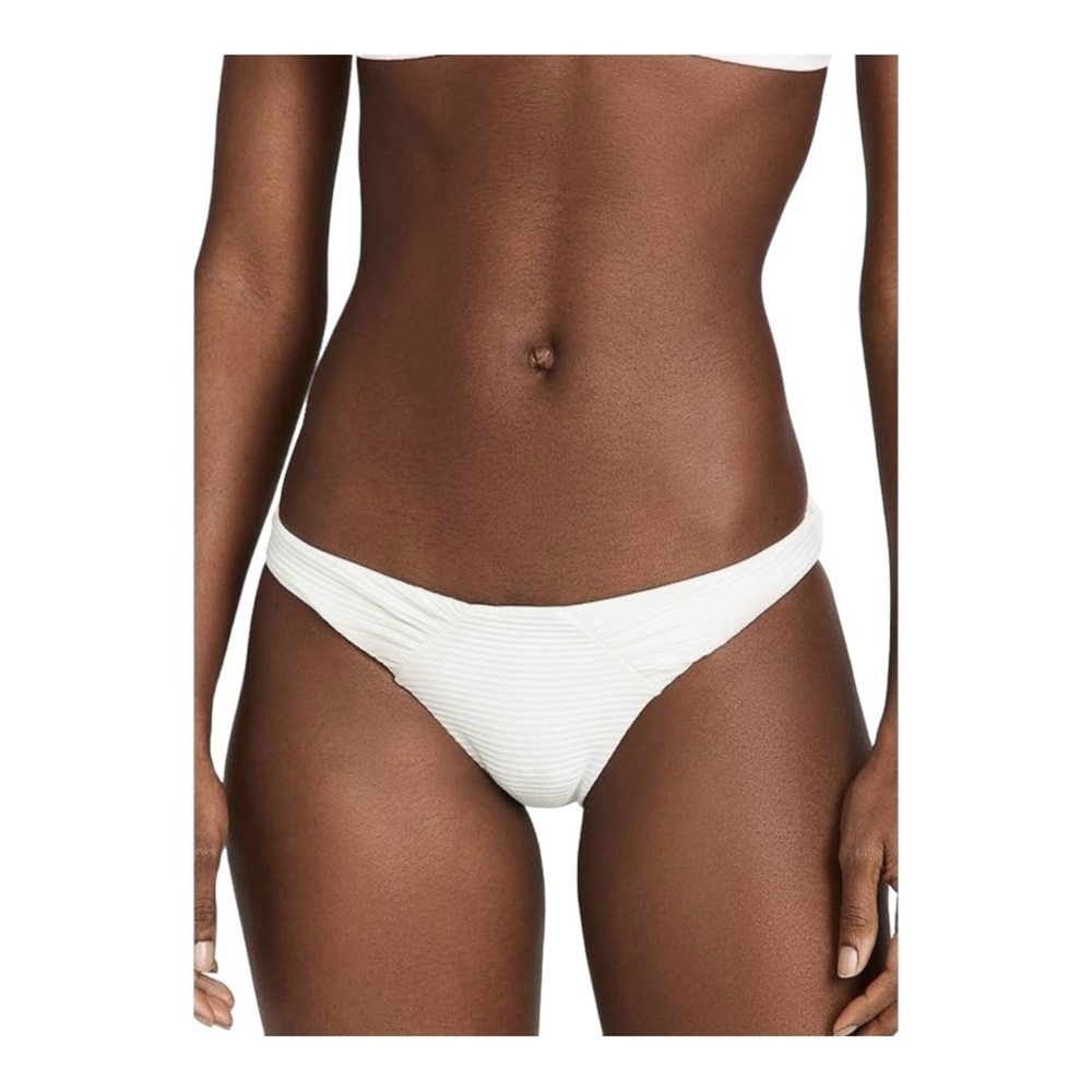 L*SPACE - Eco Chic Repreve Sol Bikini Bottom in Cream NWT